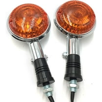 VRWEARE Universal 2 Pcs Motorcycle turn signals Amber Lenses Indicator 12V Waterproof Blinker Compatible With Yamaha Honda Harley Kawasaki Suzuki Yamaha All Model