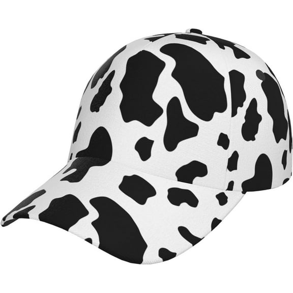Dalmatian Dog Print Sunscreen Baseball Cap Women & Men, Sport Adjustable Baseball Hat, Sun Cap, Trucker Hat Black