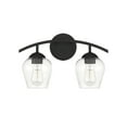 thumbnail image 2 of Trade Winds Hannah 2-Light Bathroom Vanity Light in Matte Black, 2 of 5