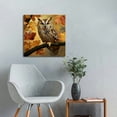thumbnail image 5 of Zhiwo Canvas Wall Art Prints Painting Owl Birds Autumn Fall Maple Leaf Wall Decorative Artwork Ready to Hang for Living Room,, 5 of 5