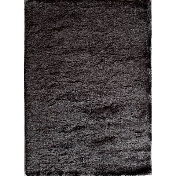 Rugs America Luster Shag Collection Charcoal LS17 Shag Solid Area Rug 2'3" x 7'6"