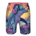 thumbnail image 3 of Fotbe Hip-Hop DJ Dolphin Trajes de Baño Estampados para Hombre, Shorts de Verano de Secado Rápido, Ropa de Playa, Bañadores-3X-Large, 3 of 6