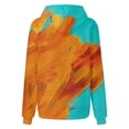 thumbnail image 4 of Haut Décontracté Mode Femme Manches Longues Dégradé Patchwork Orange XXXXXL, 4 of 4