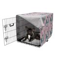 thumbnail image 5 of Exotic Dog Crate Cover, Pastel Tropical Summer Pattern with Monstera Leaves Toucan Bird Watermelon, Easy to Use Pet Kennel Cover Small Dogs Puppies Kittens, 7 Sizes, Rose and Multicolor, by Ambesonne, 5 of 6