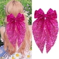 thumbnail image 2 of LIZENG Sparkly Sequin Bows for Women Girls Gold Glitter Bows with Long Tail Large Barrettes Clips Accessories for Christmas Holiday Birthday, 2 of 5