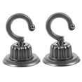 thumbnail image 4 of HAMPPLIES Ceiling Hook for Plants 2Pcs Zinc Alloy Durable Metal Flower Hook Black, 4 of 8