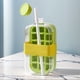 thumbnail image 3 of 2 en 1 Cubos Hielo Bandeja Cubitos Con Fabricante Paja (800 Ml) Verde, 3 of 9