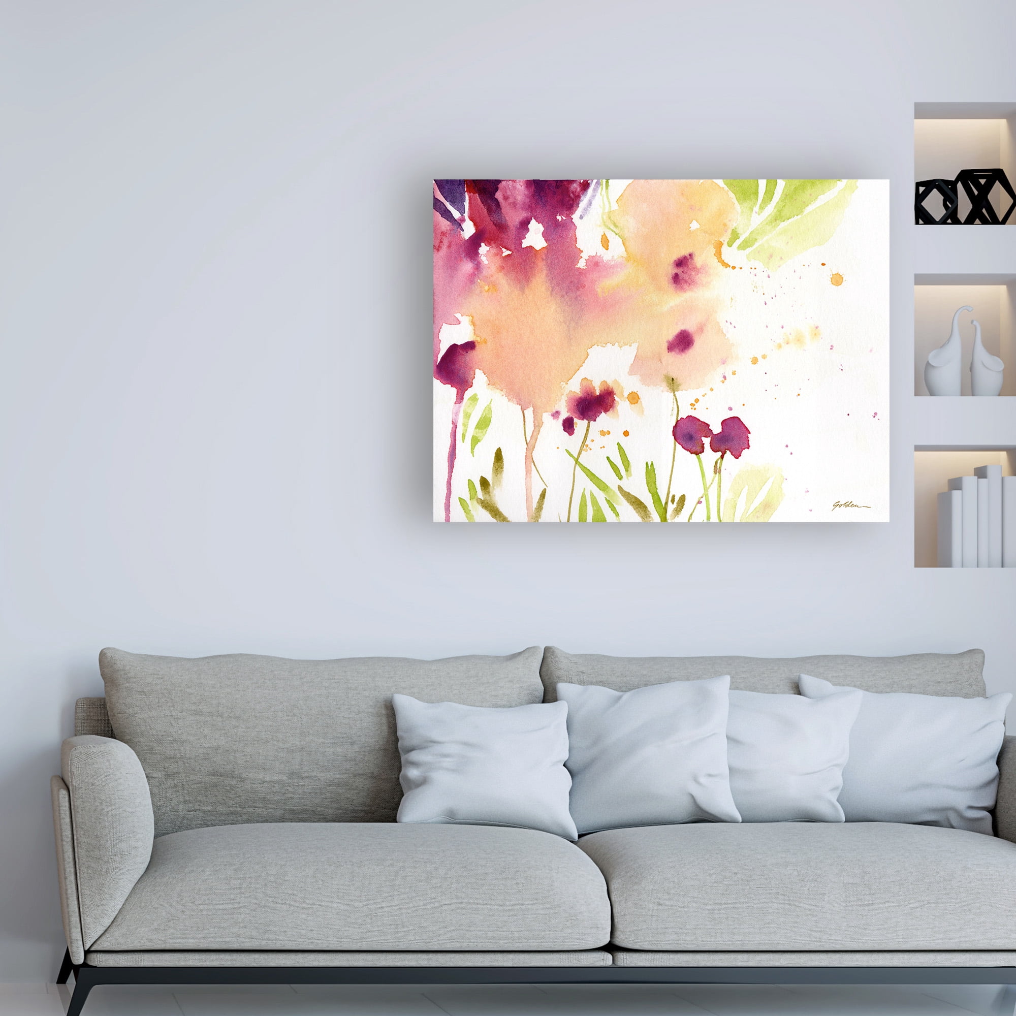 Trademark Fine Art 'Maroon' Canvas Art by Sheila Golde