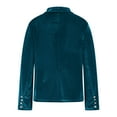 thumbnail image 6 of Sexlip Women's Velvet Blazer Suit Jackets Business Casual Button Up Fall Winter Outerwear Work Office Coats Green XL, 6 of 8