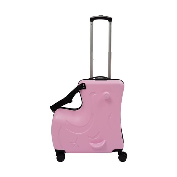 ChicHomey 20" Pink Kids Ride-On Suitcase,Kids Travel Trolley Case for kids aged 3–6,18.16Qt Spacious & Safe for Family Trips