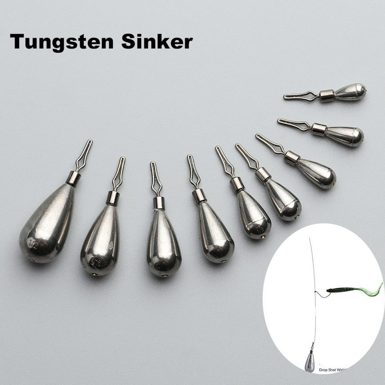 Quick Release Casting Tear Drop Shot Weights Additional Weight Hot Hook  Connector Fishing Tungsten fall Sinker Line Sinkers 8.8G 