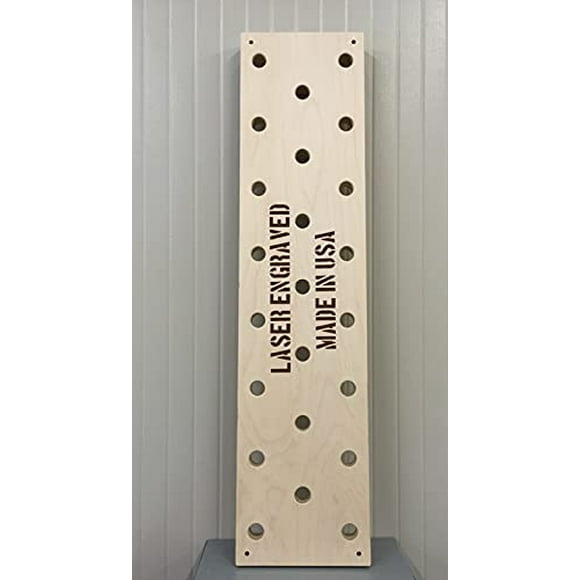 Plyobox Warehouse 12"x48" Climbing Pegboard, Custom Engraving Options Climbing peg Board, MMA Training, Ninja Warrior, Strength Training