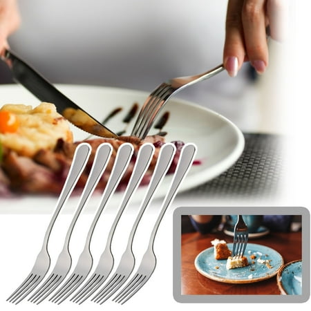 

QWANG Stainless Steel Fruit Fork Western Tableware With Long Handle Spoon Dessert Fork