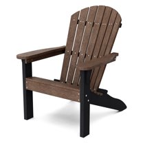 Wildridge Heritage Sunset Adirondack Chair, Tudor Brown and Black, Outdoor Weather Resistant Poly Patio Furniture