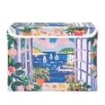 thumbnail image 7 of Yayeee Collapsible Cube Storage Bin with Lid Fabric Closet Decorative Basket with Handles, Floral Window, 7 of 7