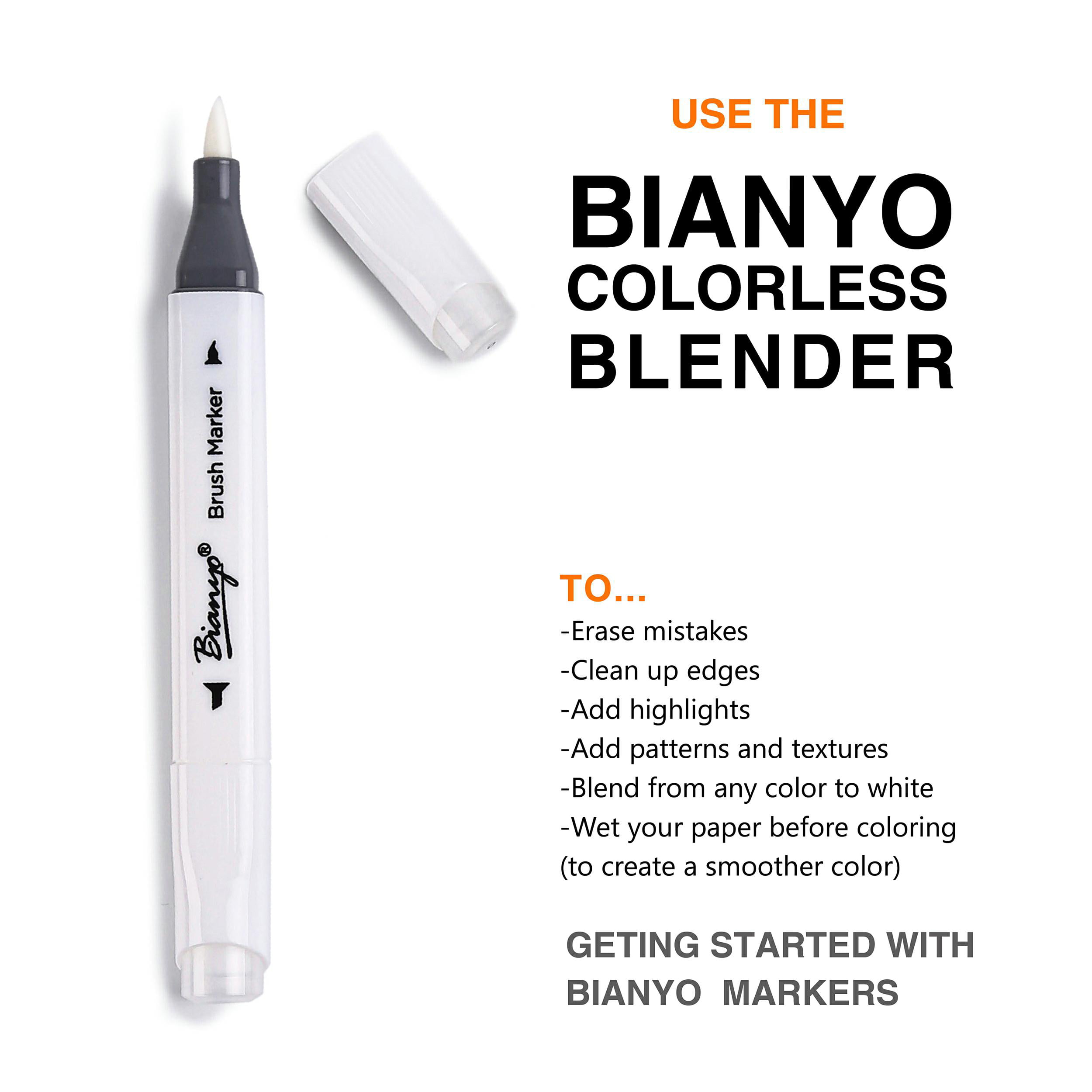 BN8608-72BR Bianyo Professional Series Alcohol-Based Dual Tip Brush Markers  Set (Set of 72,Display Box)