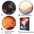 thumbnail image 3 of Designart "Dawn'S Spectrum On Peaks" Rainbow Canvas Art Print, 3 of 7