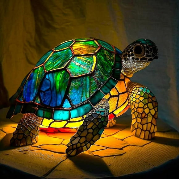 3d Vintage Animal Table Lamp, Resin Stacked Night Light, Bohemian Resin Animal Table