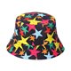 thumbnail image 1 of Sombrero de pescador de estrella de cinco puntas de Color de doble cara para hombres y mujeres Fridja  nalpqowj1027, 1 of 3