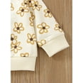 thumbnail image 6 of Bagilaanoe 2Pcs Toddler Baby Girl Long Pants Set Floral Print Long Sleeve Sweatshirt Pullover Tops+ Trousers 6M 12M 18M 24M 3T Infant Fall Casual Sweatsuit, 6 of 9