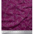thumbnail image 1 of Soimoi Cotton Jersey Fabric Leaves & Floral Artistic Printed Fabric 1 Yard 58 Inch Wide, 1 of 1