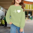 thumbnail image 2 of Mercatoo Girls Heart Graphic Crew Neck Sweatshirts Cotton Soft Oversized Pullover Sweatshirts Teen Kids Cute Long Sleeve Tops, 2 of 8