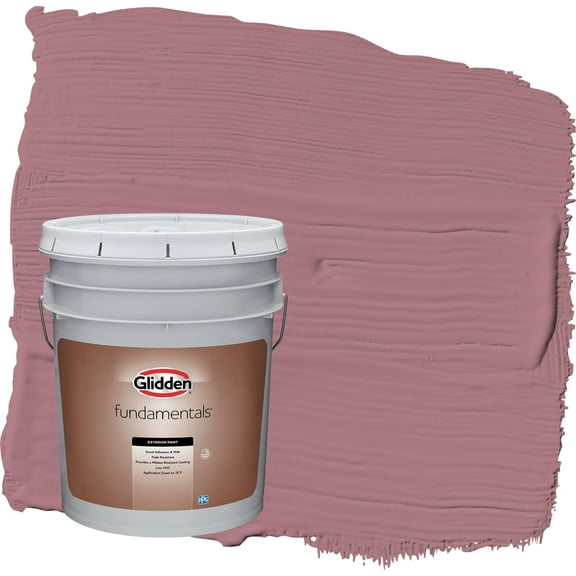 Glidden Fundamentals Mauve Madness / Purple Semi-Gloss Exterior Paint, 5 Gallon