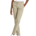 thumbnail image 3 of French Toast Women's Straight Leg Pants Color: khaki Size: womens 4, 3 of 4