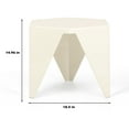 thumbnail image 2 of White Acrylic End Table, Modern Hexagon Accent Side Table, Waterproof & Sturdy for Living Room, Bedroom & Bathroom, 2 of 6