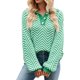 thumbnail image 1 of Gibobby Suéter Para Invierno Mujer de de moda para mujer con de manga larga con cuello en contraste(Verde,G), 1 of 5