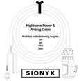 thumbnail image 2 of Cable electrónico SiOnyx Power & Analog de 30 m para Nightwave, 2 of 2