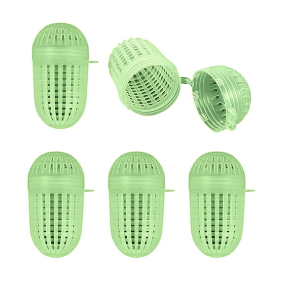 Sinyiin 5Pcs Fish Lure Fishing Baits Cage Trap Feeder Holder Fish Lure Plastic Basket Fishing Tackle Swim Feeder Basket