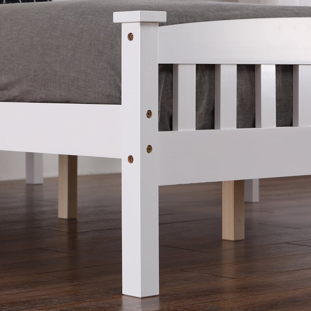 Kepooman Pine Platform Bed Frame with Headboard/wood Plank Support/no Spring Required/easy to Assemble, Full Size-White Kepooman Pine Platform Bed Frame with Headboard/wood Plank Support/no Spring Required/easy to Assemble, Full Size-White