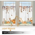 thumbnail image 5 of Fall Kitchen Curtains, Fall Window Curtains Valance Set of 3 - Rod Pocket Tiered Curtain Decorations, Autumn Leaf & Pumpkin Kitchen Decor for Home 54x36 Inch, 5 of 6
