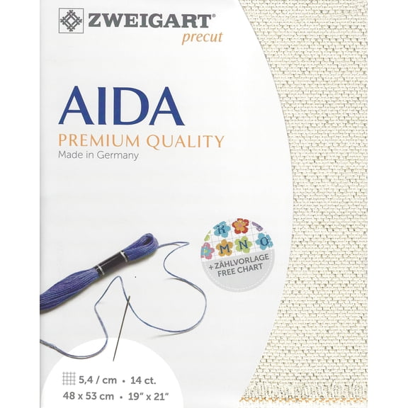 Precut Stern-Aida 14 count Gold Flecked Cream 3706/118