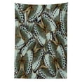 thumbnail image 3 of Ambesonne Exotic Tablecloth Rectangular Table Cover, Butterflies Jungle Queen, 52"x70", Almond Green Black, 3 of 4