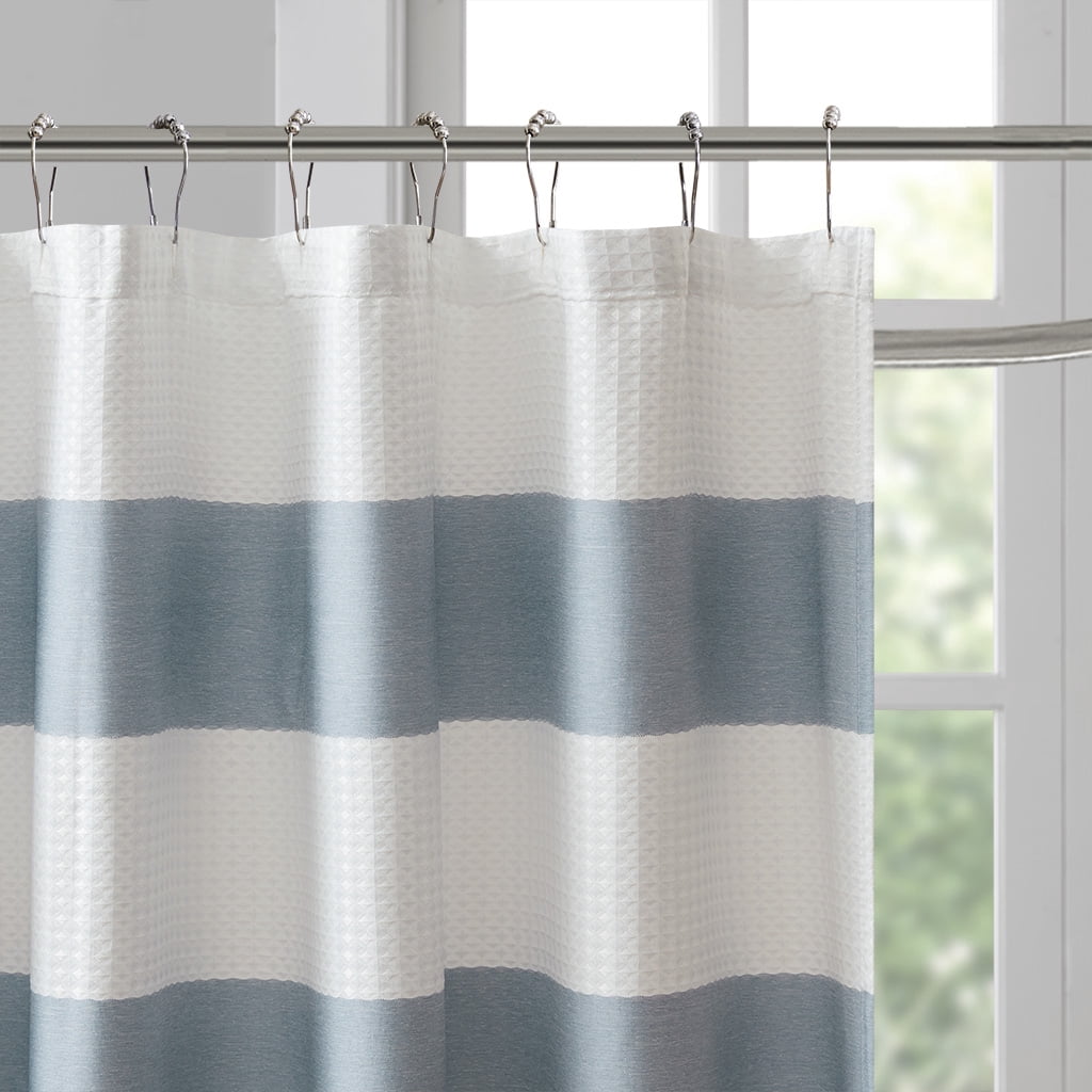 Euroco Shower Curtain with 3M Treatment Blue 72x84"