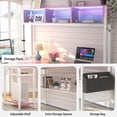 thumbnail image 3 of Aheaplus L Shaped Computer Desk with Shelves and Bag, Reversible Gaming Desk with LED Strip and Power Outlets, 3 of 7
