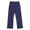 thumbnail image 6 of OGLCCG Men's Cotton Linen Pants Elastic Waist Drawstring Casual Trouser with Pockets Lightweight Straight-Legs Loose Beach Yoga Pants,XXL,Navy, 6 of 8
