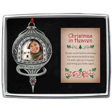 Ornament-Memorial-Christmas In Heaven w/Photo Frame/If Tears Could