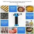 thumbnail image 4 of Adjustable Flame Refillable Butane Torch Cigar Lighter for Culinary Outdoor BBQ Soldering(Blue), 4 of 8