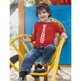 thumbnail image 3 of Tstars Boys Unisex Hearts Tie Valentine's Day Long Sleeve T Shirt, 3 of 7