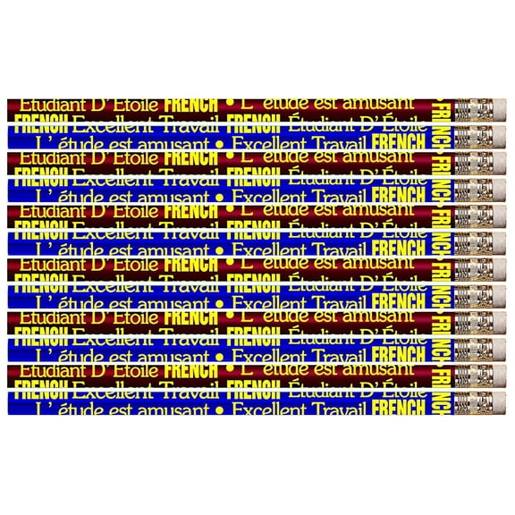 D2297 French - 36 Qty Package - French Words Pencils - Express Pencils