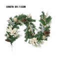 thumbnail image 4 of 6Ft Prelit Christmas Garland with Pine Cones, Bowknot and Berries. Multi-Color LED Lights, Battery Operated Xmas Garland Wreath Decorations for Mantle Stairs Indoor Outdoor, 4 of 7