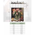 thumbnail image 6 of No Hook Shower Curtain with Snap in Liner, Flowers Pink Tulips in Bottle Hotel Shower Curtains for Bathroom, Washable Shower Curtain Liner Set with Mesh Top Window, 36"x78", 6 of 6
