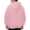 thumbnail image 4 of Domuza Mens Hoodies Stylish Casual Long Sleeve Drawstring Hooded Sweatshirt Fall Winter Basic Essential Raglan Pullover with Kanga Pocket Pink 2XL, 4 of 7
