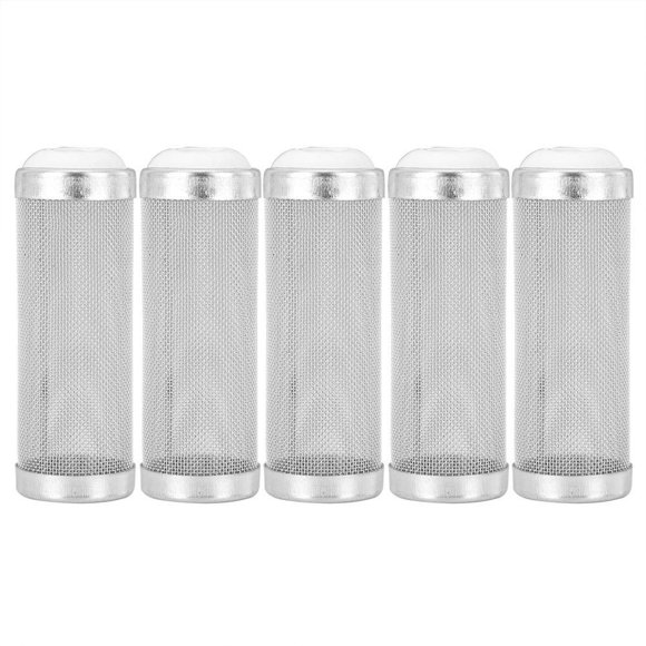 5 pcs Aquarium Filter Inflow Inlet Mesh Stainless Steel Basket Shrimp Protecting Metal Filter Tube Shrimp Mesh Net(16mm)