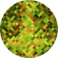 thumbnail image 1 of Ahgly Company Machine Washable Indoor Round Transitional Pistachio Green Area Rugs, 7' Round, 1 of 7