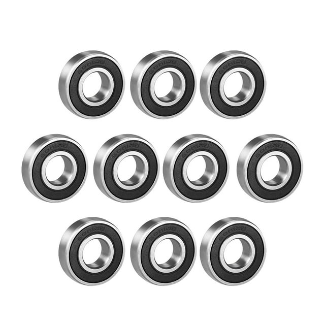 Unique Bargains Roulement à Billes Rainure Profonde 6001RS Scellé Simple 12mmx28mmx8mm Acier Chromé 10 Pcs