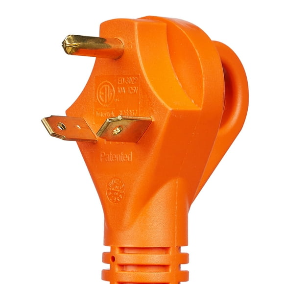 VEVOR 25ft RV Cable de extensión Cable de alimentación 30Amp NEMA TT-30R/NEMA TT-30P ETL listado